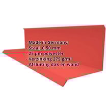Muuraansluiting | Typ 3 | 100 x 110 x 2000 mm | 90° | Staal 0,50 mm | 25 µm Polyester | 3016 - Koraalrood #2