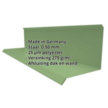Muuraansluiting | Typ 3 | 100 x 110 x 2000 mm | 90° | Staal 0,50 mm | 25 µm Polyester | 6011 - Resedagroen #2