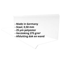 Muuraansluiting | Typ 3 | 100 x 110 x 2000 mm | 90° | Staal 0,50 mm | 25 µm Polyester | 7035 - Lichtgrijs #2