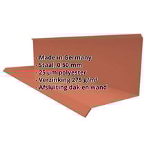 Muuraansluiting | Typ 3 | 100 x 110 x 2000 mm | 90° | Staal 0,50 mm | 25 µm Polyester | 8004 - Koperbruin #2