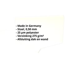 Muuraansluiting | Typ 3 | 100 x 110 x 2000 mm | 90° | Staal 0,50 mm | 25 µm Polyester | 9002 - Grijswit #2