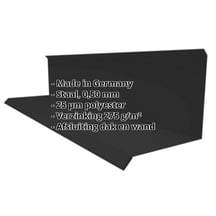 Muuraansluiting | Typ 3 | 100 x 110 x 2000 mm | 90° | Staal 0,50 mm | 25 µm Polyester | 9005 - Gitzwart #2