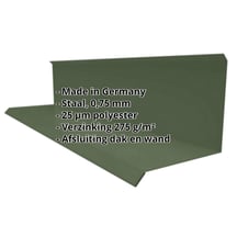 Muuraansluiting | Typ 3 | 100 x 110 x 2000 mm | 90° | Staal 0,75 mm | 25 µm Polyester | 6020 - Chroomoxydegroen #2