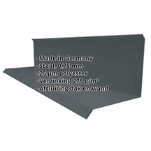 Muuraansluiting | Typ 3 | 100 x 110 x 2000 mm | 90° | Staal 0,75 mm | 25 µm Polyester | 7016 - Antracietgrijs #2