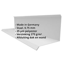Muuraansluiting | Typ 3 | 100 x 110 x 2000 mm | 90° | Staal 0,75 mm | 25 µm Polyester | 9006 - Zilver-Metallic #2