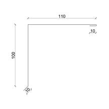 Nok lessenaarsdak | 110 x 100 x 2000 mm | 80° | Staal 0,50 mm | 25 µm Polyester | 6011 - Resedagroen #3