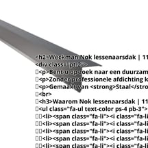 Nok lessenaarsdak | 115 x 115 mm | 80° | Staal 0,50 mm | 25 µm Polyester | 7016 - Antracietgrijs #2