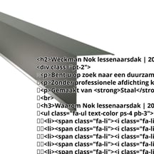 Nok lessenaarsdak | 200 x 250 mm | 80° | Staal 0,50 mm | 25 µm Polyester | 6020 - Chroomoxydegroen #2
