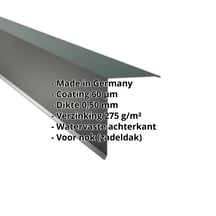 Nok lessenaarsdak | 200 x 250 mm | 80° | Staal 0,50 mm | 60 µm Puramid | 6005 - Mosgroen #2