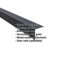 Nok lessenaarsdak | 200 x 250 mm | 80° | Staal 0,50 mm | 80 µm Shimoco | 7016 - Antracietgrijs #2