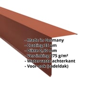 Nok lessenaarsdak | 200 x 250 mm | 85° | Staal 0,50 mm | 35 µm Mattpolyester | 75 - Terracotta #2