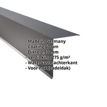Nok lessenaarsdak | 200 x 250 mm | 85° | Staal 0,50 mm | 60 µm Puramid | 7016 - Antracietgrijs #2