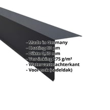 Nok lessenaarsdak | 200 x 250 mm | 85° | Staal 0,50 mm | 80 µm Shimoco | 7016 - Antracietgrijs #2