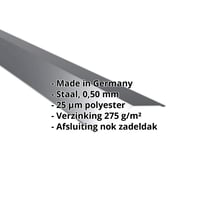 Nokstuk vlak | 145 x 145 mm | 150° | Staal 0,50 mm | 25 µm Polyester | 7016 - Antracietgrijs #2