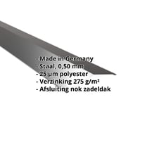 Nokstuk vlak | 145 x 145 mm | 150° | Staal 0,50 mm | 25 µm Polyester | 9005 - Gitzwart #2