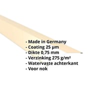 Nokstuk vlak | 145 x 145 mm | 150° | Staal 0,75 mm | 25 µm Polyester | 1015 - Licht ivoorkleurig #2