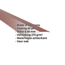 Nokstuk vlak | 145 x 145 mm | 150° | Staal 0,50 mm | 60 µm Puramid | 6012 - Roodbruin #2