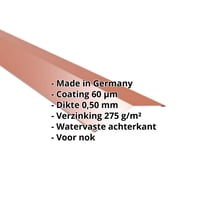 Nokstuk vlak | 145 x 145 mm | 150° | Staal 0,50 mm | 60 µm Puramid | 8004 - Koperbruin #2
