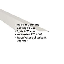 Nokstuk vlak | 145 x 145 mm | 150° | Staal 0,75 mm | 60 µm Puramid | 9002 - Grijswit #2