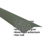 Nokstuk vlak | 145 x 145 mm | 150° | Staal 0,50 mm | 80 µm Shimoco | 6020 - Chroomoxydegroen #2