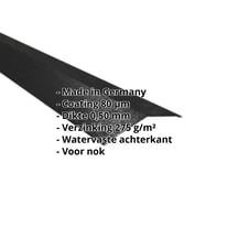 Nokstuk vlak | 145 x 145 mm | 150° | Staal 0,50 mm | 80 µm Shimoco | 9005 - Gitzwart #2
