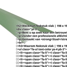 Nokstuk vlak | 198 x 198 mm | 150° | Staal 0,50 mm | 25 µm Polyester | 6002 - Loofgroen #2