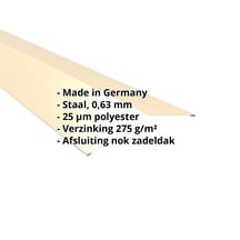 Nokstuk vlak | 198 x 198 mm | 150° | Staal 0,63 mm | 25 µm Polyester | 1015 - Licht ivoorkleurig #2