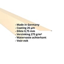 Nokstuk vlak | 198 x 198 mm | 150° | Staal 0,75 mm | 25 µm Polyester | 1015 - Licht ivoorkleurig #2