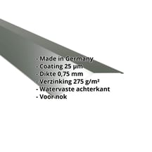 Nokstuk vlak | 198 x 198 mm | 150° | Staal 0,75 mm | 25 µm Polyester | 6020 - Chroomoxydegroen #2