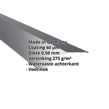 Nokstuk vlak | 198 x 198 mm | 150° | Staal 0,50 mm | 60 µm Puramid | 7016 - Antracietgrijs #2
