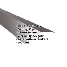 Nokstuk vlak | 198 x 198 mm | 150° | Staal 0,50 mm | 60 µm Puramid | 6017 - Chocoladebruin #2