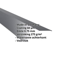 Nokstuk vlak | 198 x 198 mm | 150° | Staal 0,75 mm | 60 µm Puramid | 7016 - Antracietgrijs #2