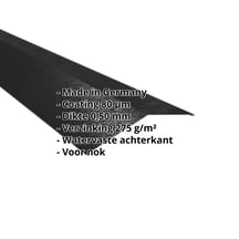 Nokstuk vlak | 198 x 198 mm | 150° | Staal 0,50 mm | 80 µm Shimoco | 9005 - Gitzwart #2