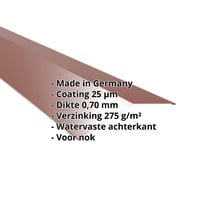 Nokstuk vlak | 198 x 198 mm | 150° | Aluminium 0,70 mm | 25 µm Polyester | 8012 - Roodbruin #2