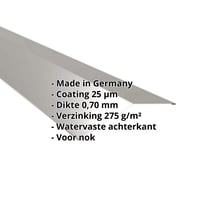 Nokstuk vlak | 198 x 198 mm | 150° | Aluminium 0,70 mm | 25 µm Polyester | 9007 - Grijs aluminiumkleurig #2