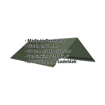 Nokstuk vlak | 200 x 200 x 2000 mm | 140° | Staal 0,50 mm | 35 µm mattpolyester | 011 - Groen #2