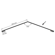 Nokstuk vlak | 200 x 200 x 2000 mm | 140° | Staal 0,75 mm | 50 µm PURLAK® | 8012 - Roodbruin #3