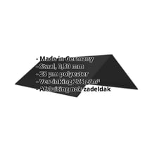 Nokstuk vlak | 200 x 200 x 2000 mm | 140° | Staal 0,50 mm | 25 µm Polyester | 9005 - Gitzwart #2