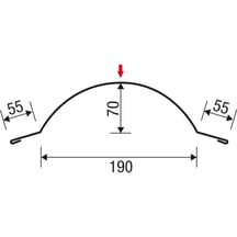 Ronde nok | 1,86 m | Staal 0,50 mm | 25 µm Polyester | 1015 - Licht ivoorkleurig #4