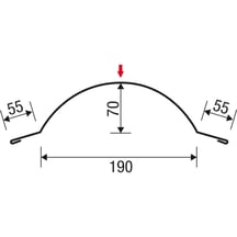 Ronde nok | 1,86 m | Staal 0,50 mm | 25 µm Polyester | 8004 - Koperbruin #5