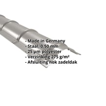 Ronde nok | 1,86 m | Staal 0,50 mm | 25 µm Polyester | 9007 - Grijs aluminiumkleurig #2