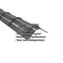 Ronde nok | 1,86 m | Staal 0,50 mm | 35 µm Mattpolyester | 23 - Donkergrijs #2