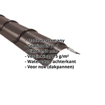 Ronde nok | 1,86 m | Staal 0,50 mm | 35 µm Mattpolyester | 32 - Donkerbruin #2