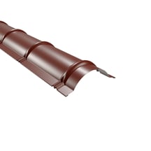 Ronde nok | 1,86 m | Staal 0,50 mm | 60 µm Puramid | 6012 - Roodbruin #1