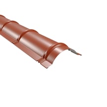Ronde nok | 1,86 m | Staal 0,50 mm | 60 µm Puramid | 8004 - Koperbruin #1