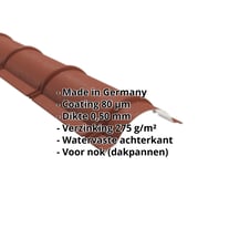 Ronde nok | 1,86 m | Staal 0,50 mm | 80 µm Shimoco | 8004 - Koperbruin #2