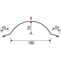 Ronde nok | 1,86 m | Staal 0,50 mm | 80 µm Shimoco | 9005 - Gitzwart #4