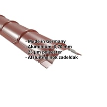 Ronde nok | 1,86 m | Aluminium 0,70 mm | 25 µm Polyester | 8012 - Roodbruin #2