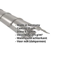 Ronde nok | 1,86 m | Aluminium 0,70 mm | 25 µm Polyester | 9007 - Grijs aluminiumkleurig #2