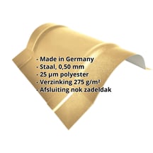 Ronde nok groot | 1,960 m | Staal 0,50 mm | 25 µm Polyester | 1002 - Zandgeel #2